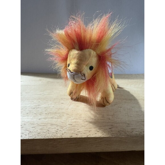 Ty Teenie Beanie Baby - BUSHY the Lion 6" Stuffed Plush New With Tags - Picture 1 of 6
